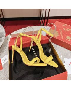 Christian Louboutin Loubigirl 85 Mm Sandals Patent Leather Yellow