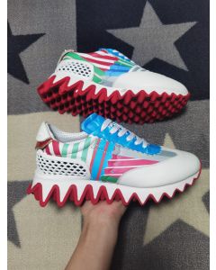 Christian Louboutin Loubishark Donna Flat Sneakers Calf Leather Multicolor