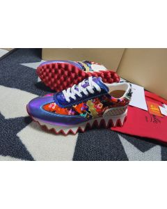 Christian Louboutin Loubishark Donna Flat Sneakers Mixed-print Multicolor