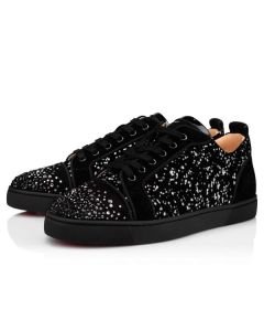 Christian Louboutin Louis Junior Black/silver Velvet