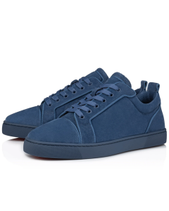 Christian Louboutin Louis Junior Low-top Sneakers Veau Velours Blue