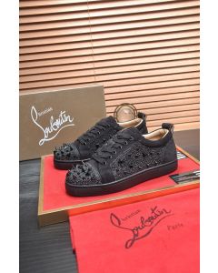 Christian Louboutin Louis Junior PI Version Strass Sneakers Black