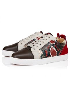 Christian Louboutin Louis Junior Sneakers Embossed Calf Leather Multicolor