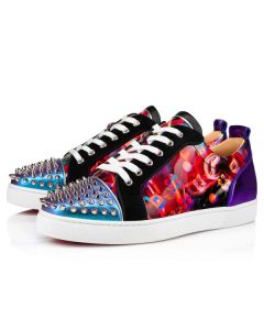 Christian Louboutin Louis Junior Spikes Orlato Flat Version Multi Calf