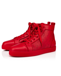 Christian Louboutin Louis Orlato Red High-Top Calfskin