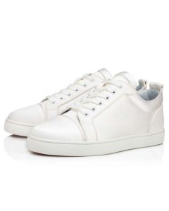 Christian Louboutin Low-top Fun Louis Junior Ivory/lining Blue Satin