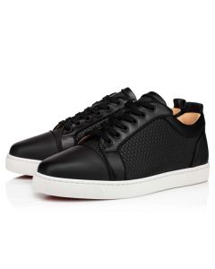 Christian Louboutin Low-top Louis Junior Spikes Orlato Black Gomme Sneaker