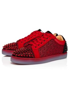 Christian Louboutin Low-top Seavaste Orlato Loubi/black Suede Sneaker 