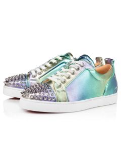 Christian Louboutin Low Top Fun Louis Junior Spikes Orlato Multi/silver Nappa Sneaker