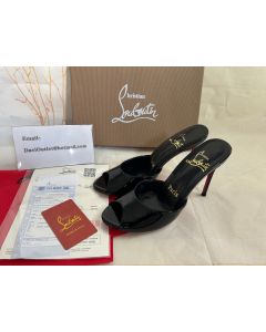 Christian Louboutin Me Dolly 100 Mm Mules Patent Calf Black