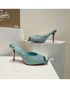 Christian Louboutin Me Dolly Strass Pumps 100 mm Suede Strass Embellished Bermuda