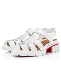 Christian Louboutin Meduzz Sandals Calf Leather White