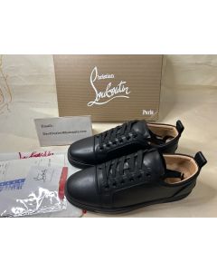 Christian Louboutin Men's Low-top  Black/black Calf Sneaker