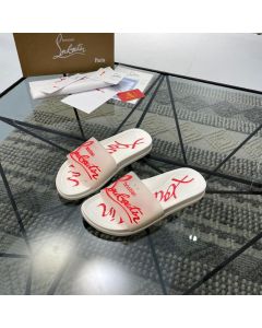 Christian Louboutin Men Slippers Beach Sandals White