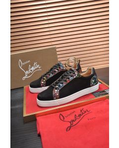 Christian Louboutin Men Sneakers Low-top Veau Velours Black