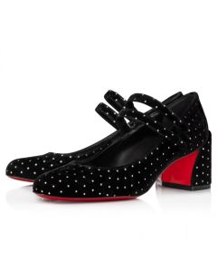 Christian Louboutin Miss Jane Plum Strass 55 mm Black