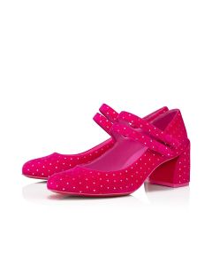 Christian Louboutin Miss Jane Plum Strass 55 mm Glam