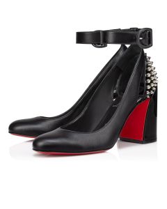 Christian Louboutin Miss Sab Degraspikes Pumps 70mm Nappa And Patent Leather Black