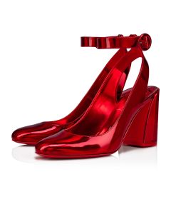 Christian Louboutin Miss Sab Sling Pumps 85mm Patent Leather Red