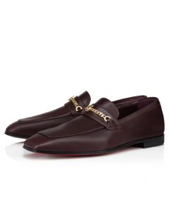 Christian Louboutin Mj Moc Loafers Calf Leather Merlot