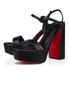 Christian Louboutin Movida Jane Sandal 130mm Sandals Nappa Leather Black