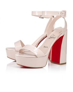 Christian Louboutin Movida Sabina 130 Mm Sandals Patent Calf Leather Leche