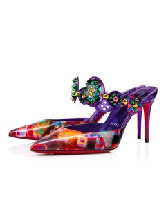 Christian Louboutin Mules Miss Goldora 85 mm Vers Multi/mix Multi Ab/lin El Patent