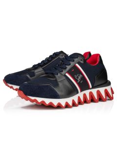 Christian Louboutin Nastroshark Sneakers Olona Canva And Calf Leather Navy