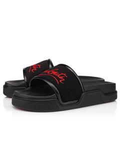 Christian Louboutin Navy Pool Black Neoprene Flip Flop