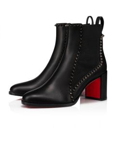 Christian Louboutin Out Line Spikes 70 Mm Low Boots Calf Leather Black