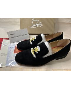 Christian Louboutin Loafer Colonnaki Cruise Black Suede Leather