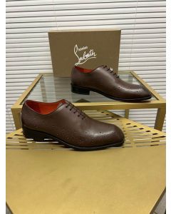 Christian Louboutin Oxford Corteobello Men Calfskin Dark Brown