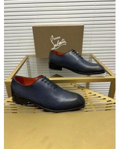 Christian Louboutin Oxford Corteobello Men Calfskin Navy Blue