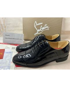 Christian Louboutin Oxford Greggo Black Leather Shoe