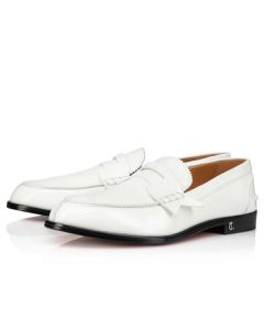 Christian Louboutin Oxford No Penny Flat White Calf