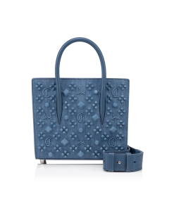 Christian Louboutin Paloma Mini Tote Bag Denim Blue Fabric