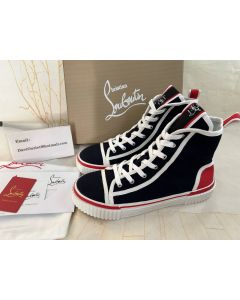 Christian Louboutin Pedro Woman Sneakers Canva Black