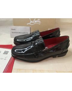 Christian Louboutin Penny Loafer Patent Calf Leather Black