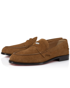 Christian Louboutin Penny Loafers Calf Leather Rhea Brown