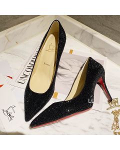 Christian Louboutin Pigalle Follies Pumps 100mm Crystal-embellished Black