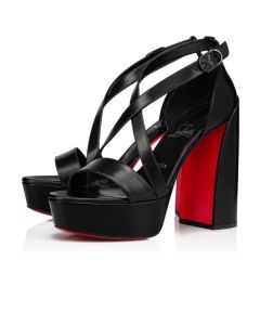 Christian Louboutin Platforms Movida 130 mm Black/lin Black Kid