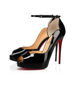 Christian Louboutin Platforms Private Number 120 mm Black Patent Leather