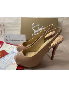 Christian Louboutin Platforms  Private Number 140 mm Nude Patent Leather