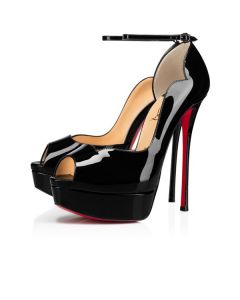 Christian Louboutin Platforms Round Chick 150 mm  Black Patent