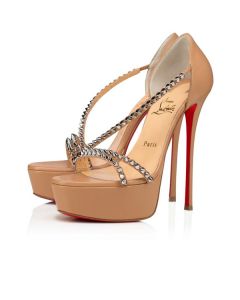 Christian Louboutin Platforms So Spike Alta 150 mm Nude Leather