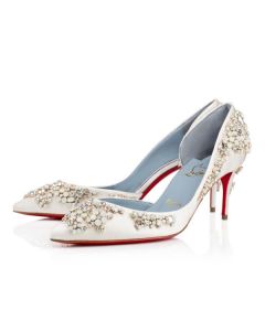 Christian Louboutin Pumps Brodirize 70 mm Version Ivory Satin