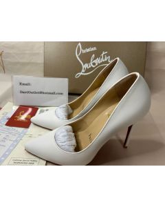 Christian Louboutin Pumps Kate 100 mm Bianco Leather