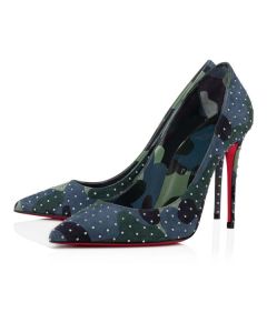 Christian Louboutin Pumps Kate Plume 100 mm Multi/sv/lin Multi Suede Calfskin