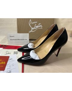 Christian Louboutin Pumps Pigalle Follies Strass 100mm Black Patent Leather