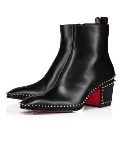 Christian Louboutin Rosalio St Spikes 70 Mm Boots Calf Black